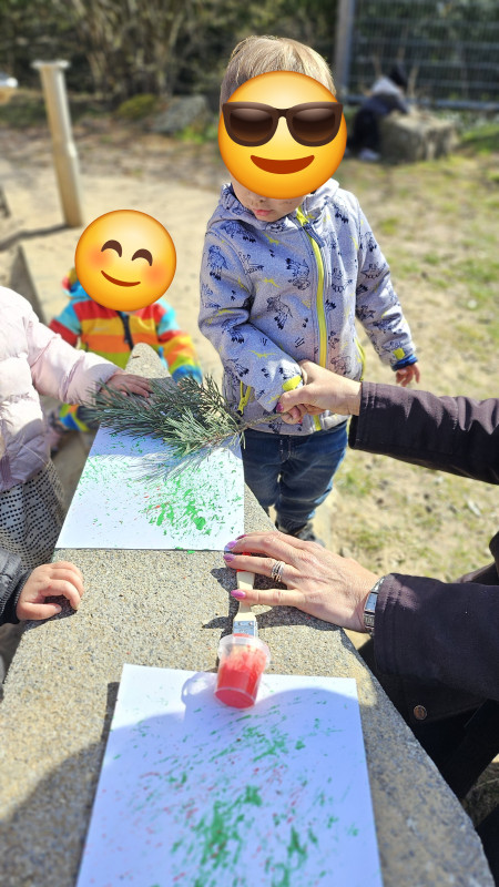 Malen mit Natur Materialien